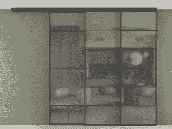 Дверь межкомнатная pv3_04 Серый сатин матовое ЧЕР. Цвет Алюминий Черный. Материал Алюминий. Коллекция Перегородка вдоль стены на потолок телескопик синхро 3. Картинка.