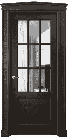 Дверь межкомнатная 6312 БАН ЗЕР. Цвет Бук антрацит. Материал Массив бука эмаль. Коллекция Toscana Grigliato. Картинка.