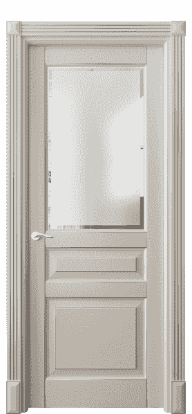 Дверь межкомнатная 0710 БСБЖС САТ-Ф. Цвет Бук светло-бежевый серебряный. Материал  Массив бука эмаль с патиной. Коллекция Lignum. Картинка.