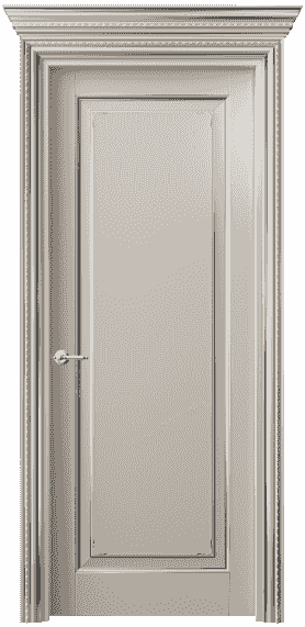 Дверь межкомнатная 6201 БСБЖС. Цвет Бук светло-бежевый серебряный. Материал  Массив бука эмаль с патиной. Коллекция Royal. Картинка.