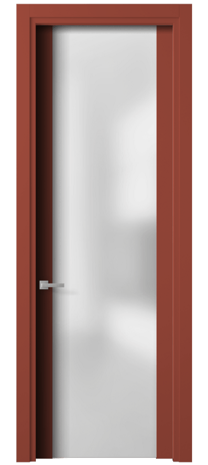 Межкомнатная дверь Планум 4114 Матовый белоснежный Сатинированное стекло Цена 77199 ₽ | Volhovec