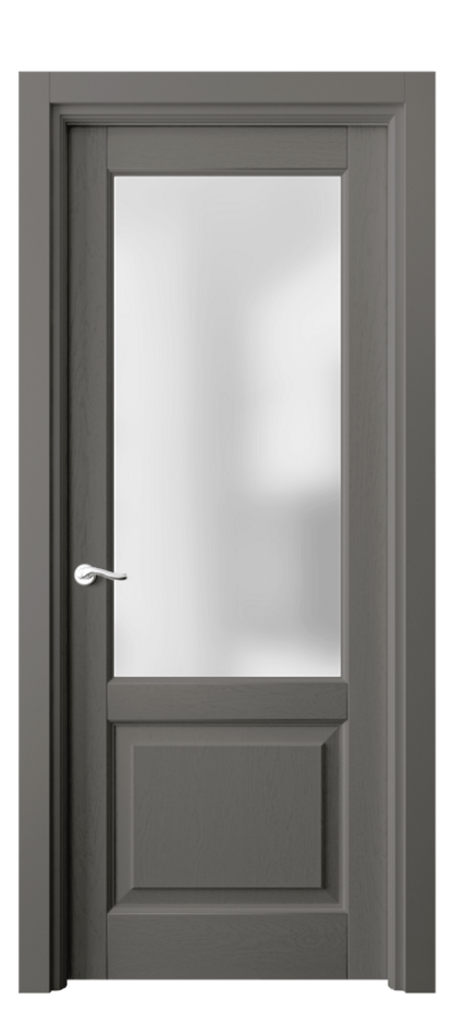Межкомнатная дверь Lignum 0740 Дуб классический серый Сатинированное стекло Цена 130599 ₽ | Volhovec