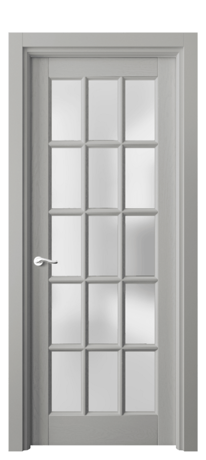 Межкомнатная дверь Lignum 0708 Дуб нейтральный серый Сатинированное стекло Цена 157399 ₽ | Volhovec
