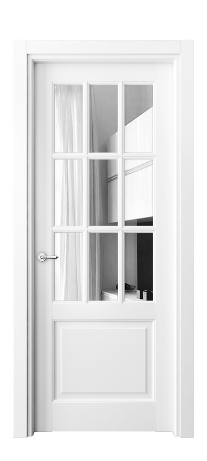 Межкомнатная дверь Toscana Grigliato 6312 Бук белоснежный Двустороннее зеркало, триплекс Цена 88479 ₽ | Volhovec