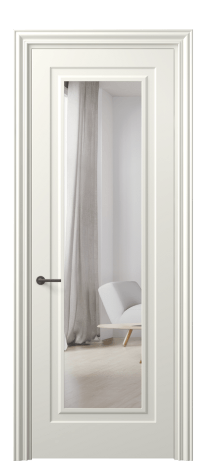 Межкомнатная дверь Mascot 8403 Матовый жемчужный Двустороннее зеркало, триплекс Цена 77699 ₽ | Volhovec