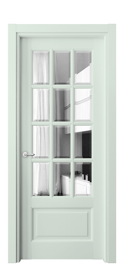 Межкомнатная дверь Toscana Grigliato 6313 Бук белоснежный Двустороннее зеркало с фацетом, триплекс Цена 117599 ₽ | Volhovec