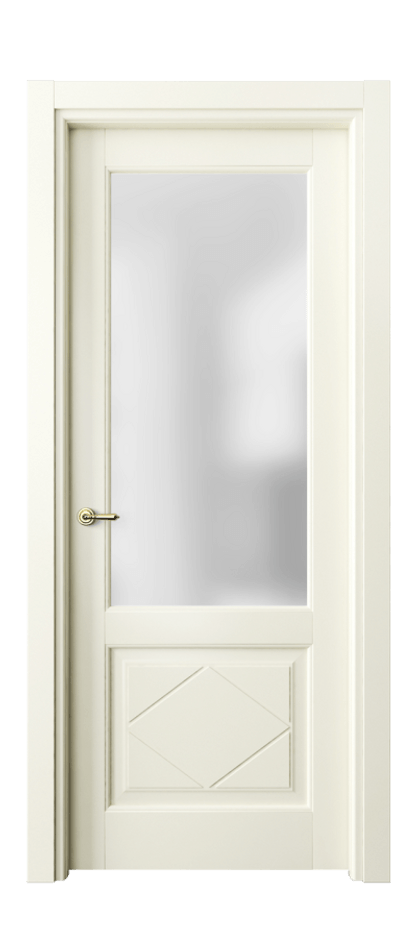 Межкомнатная дверь Тоскана Ромбо 6342 Матовый молочно-белый Сатинированное стекло Цена 97399 ₽ | Volhovec