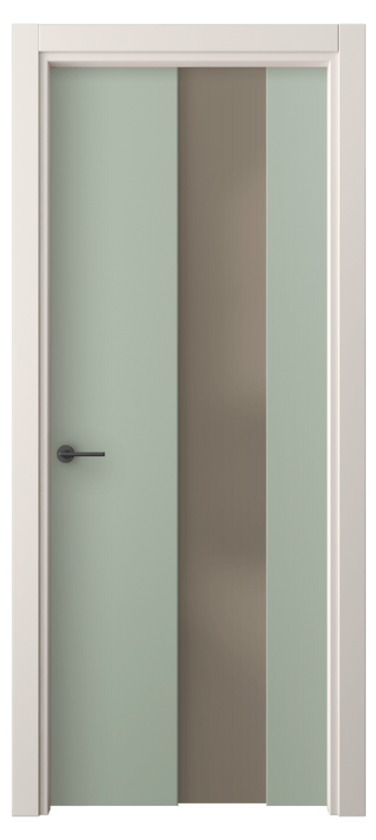 Межкомнатная дверь Freedom 4226 ПЭТ светло-оливковый Сатинированное бронзовое стекло, триплекс, 8 мм Цена 36099 ₽ | Volhovec