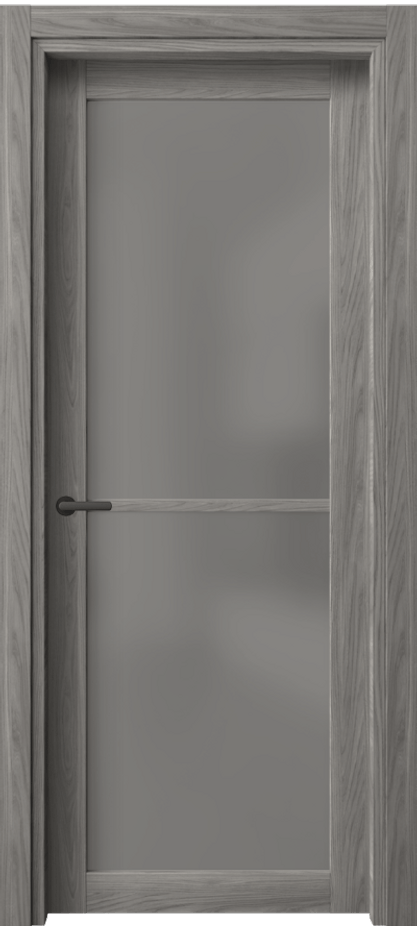 Межкомнатная дверь Нео 2108 Имбирный ясень Сатинированное серое стекло, триплекс Цена 29819 ₽ | Volhovec