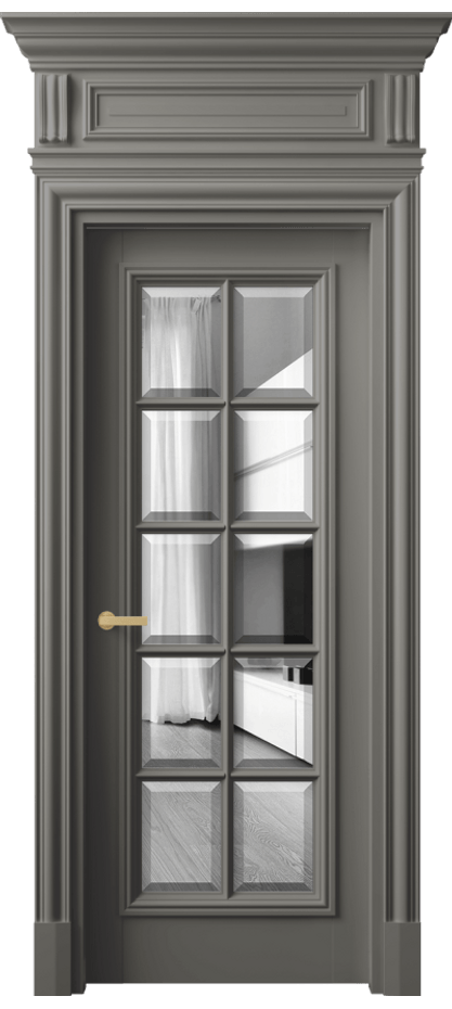 Дверь межкомнатная Антик 7310 Матовый классический серый Двустороннее зеркало с фацетом, триплекс КЭП + Объёмный фриз + Карниз МКЛС Цена 186009 ₽ Наличники уже входят в базовый комплект. Фабрика дверей Волховец 8 (800) 551 43 19 Межкомнатная дверь Антик 7310 Матовый классический серый Двустороннее зеркало с фацетом, триплекс Цена 186009 ₽ | Volhovec