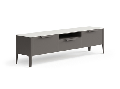 Мебель ТВ тумба Piega. Цвет Матовый антрацит. Материал Гладкая эмаль. Коллекция ТВ тумба Piega. Картинка.