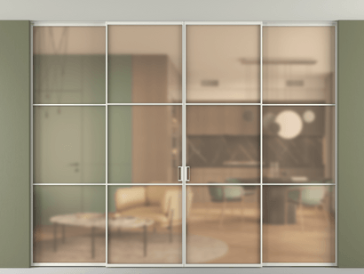 Алюминевая перегородка АЛПР 040.03_АСР_САТ ОРАНЖ_new. Цвет Алюминий серый. Материал Алюминий в эмали. Коллекция Перегородка Formato внутри проёма четырёхстворчатая со скрытым креплением в потолок. Фото. Алюминевая перегородка АЛПР 040.03_АСР_САТ ОРАНЖ_new. Цвет Алюминий серый. Материал Алюминий в эмали. Коллекция Перегородка Formato внутри проёма четырёхстворчатая со скрытым креплением в потолок. Картинка.