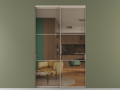 Алюминевая перегородка АЛПР 040.03_АБСК_Бронза триплекс_new. Цвет Алюминий бисквитный. Материал Алюминий в эмали. Коллекция Перегородка Formato внутри проёма двустворчатая. Фото. Алюминевая перегородка АЛПР 040.03_АБСК_Бронза триплекс_new. Цвет Алюминий бисквитный. Материал Алюминий в эмали. Коллекция Перегородка Formato внутри проёма двустворчатая. Картинка.