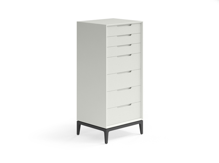 Мебель Комод Velvet 7 ящиков. Цвет Матовый жемчужный. Материал Гладкая эмаль. Коллекция Комод Velvet 7 ящиков. Картинка.