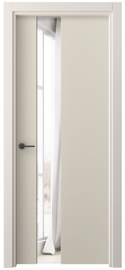 Дверь межкомнатная 4224 ПЭСБ ДВ ЗЕР. Цвет ПЭТ светло-бежевый. Материал ПЭТ. Коллекция Фридом. Картинка.