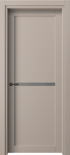 Дверь межкомнатная 2112 ПЭСК Серый сатин триплекс. Цвет ПЭТ серо-коричневый . Материал ПЭТ. Коллекция Нео. Картинка.