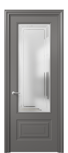 Межкомнатная дверь 8442 МКЛС Сатин с гравировкой Mascot. Цвет Матовый классический серый. Материал Гладкая эмаль. Коллекция Mascot. Фото. Дверь межкомнатная 8442 МКЛС Сатин с гравировкой Mascot. Цвет Матовый классический серый. Материал Гладкая эмаль. Коллекция Mascot. Картинка.