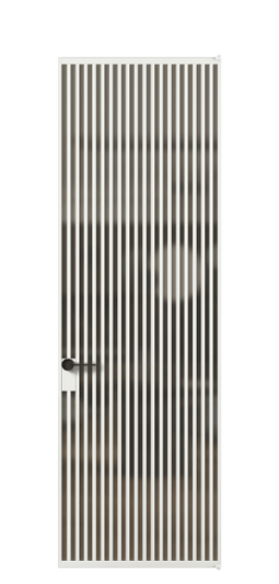 Дверь межкомнатная АЛПЛ040.07 Бронза сатин триплекс АБЛ. Цвет Алюминий белоснежный. Материал Алюминий в эмали. Коллекция Formato. Картинка.