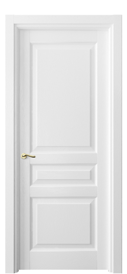 Дверь межкомнатная 0711 ДБС. Цвет Дуб белоснежный. Материал Массив дуба эмаль. Коллекция Lignum. Картинка.