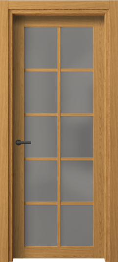 Дверь межкомнатная 2106 ВНД Серый сатин триплекс. Цвет Ванильный дуб. Материал Ламинатин. Коллекция Нео. Картинка.