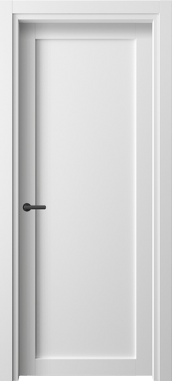 Дверь межкомнатная 2101 БШ. Цвет Белый шёлк. Материал Ciplex ламинатин. Коллекция Neo. Картинка.