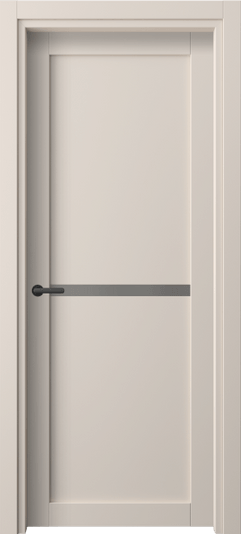 Дверь межкомнатная 2112 ПЭПБ Серый сатин триплекс. Цвет ПЭТ пудровый бежевый. Материал ПЭТ. Коллекция Нео. Картинка.