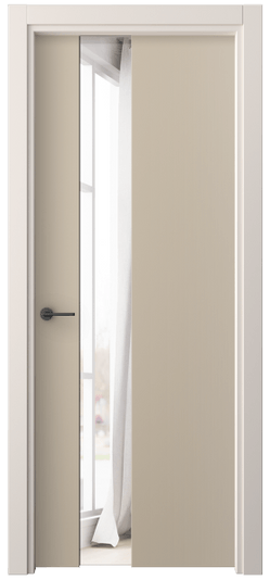 Дверь межкомнатная 4224 ПЭСК ДВ ЗЕР. Цвет ПЭТ серо-коричневый . Материал ПЭТ. Коллекция Фридом. Картинка.