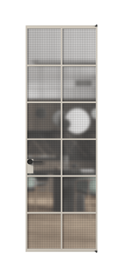Дверь межкомнатная АЛПЛ040.05 Mesh silver АСБЖ. Цвет Алюминий светло-бежевый. Материал Алюминий в эмали. Коллекция Formato. Картинка.