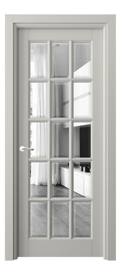 Дверь межкомнатная 0708 ДТСР ЗЕР-Ф. Цвет Дуб тёплый серый. Материал Массив дуба эмаль. Коллекция Лигнум. Картинка.