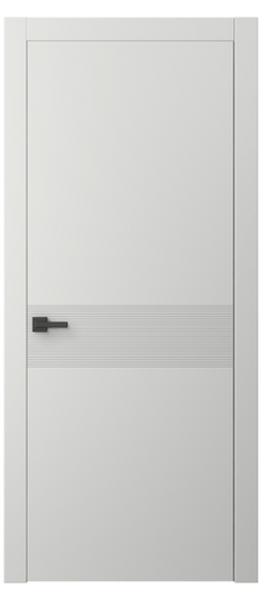 Дверь межкомнатная 8041 МССР. Цвет Матовый светло-серый. Материал Гладкая эмаль. Коллекция Linea. Картинка.