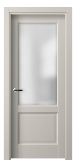 Дверь межкомнатная 1422 ПЭСС САТ. Цвет ПЭТ светло-серый. Материал ПЭТ. Коллекция Galant. Картинка.