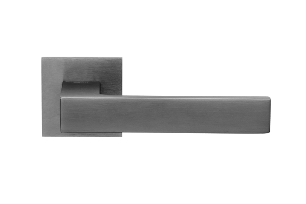 Ручки для дверей Ручка дверная Эдра 02. Цвет Матовый графит PVD. Коллекция Эдра 02. Картинка.