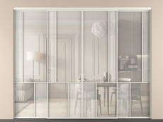 Перегородка Mosaic внутри проёма 4 створки