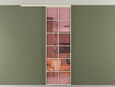 Перегородка Formato вдоль стены на потолок одностворчатая