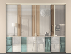 Перегородка Mosaic внутри проёма 4 створки