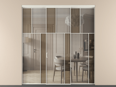 Перегородка Mosaic внутри проёма трёхстворчатая