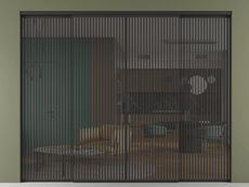 Перегородка Formato внутри проёма 4 створки