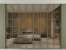 Перегородка Formato внутри проёма четырёхстворчатая со скрытым креплением в потолок