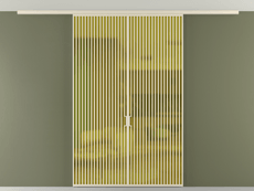 Перегородка Formato вдоль стены на потолок двустворчатая