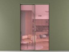 Перегородка Formato внутри проёма 2 створки