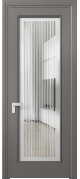 Дверь межкомнатная 8300 МКЛС Сатин с гравировкой Rocca. Цвет Матовый классический серый. Материал Гладкая эмаль. Коллекция Рокка. Картинка.