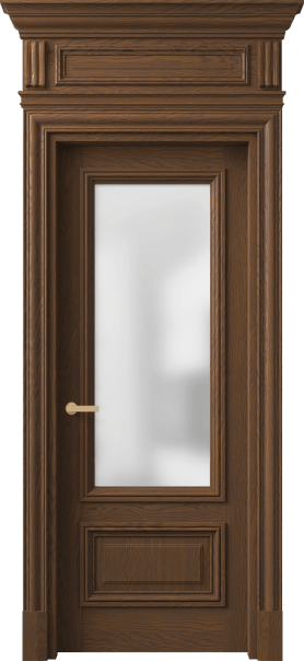 Дверь межкомнатная 7306 ДКШ.М САТ. Цвет Дуб каштановый матовый. Материал Массив дуба матовый. Коллекция Антик. Картинка.