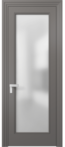 Дверь межкомнатная 8300 МКЛС Сатин. Цвет Матовый классический серый. Материал Гладкая эмаль. Коллекция Рокка. Картинка.